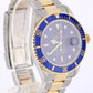 VINTAGE Rolex Submariner Date Two-Tone 18K Gold Steel Blue 40mm 16803 Watch