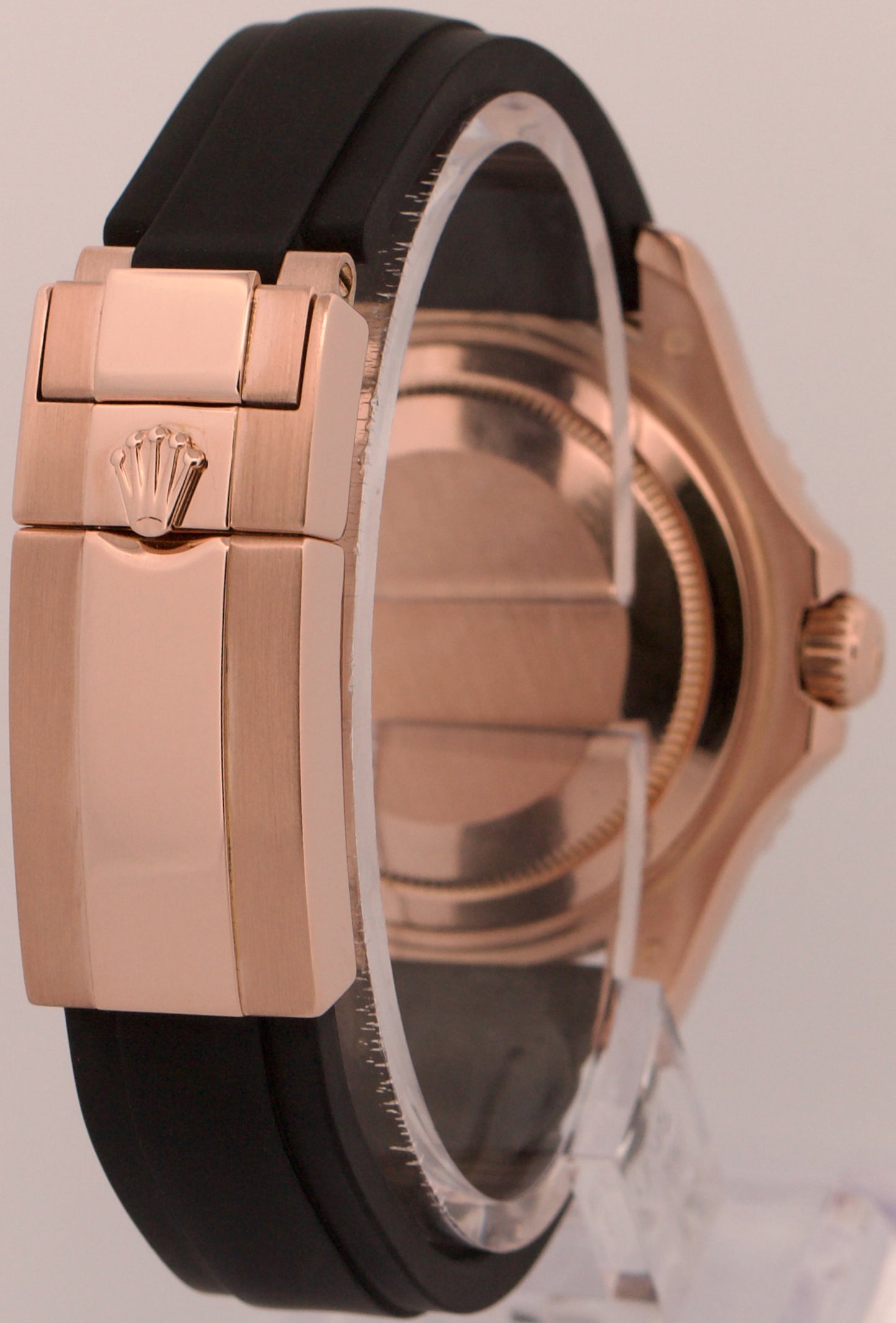 Rolex Yacht-Master BLACK 18K Rose Gold OYSTERFLEX Rubber 37mm 268655 YM1 Watch