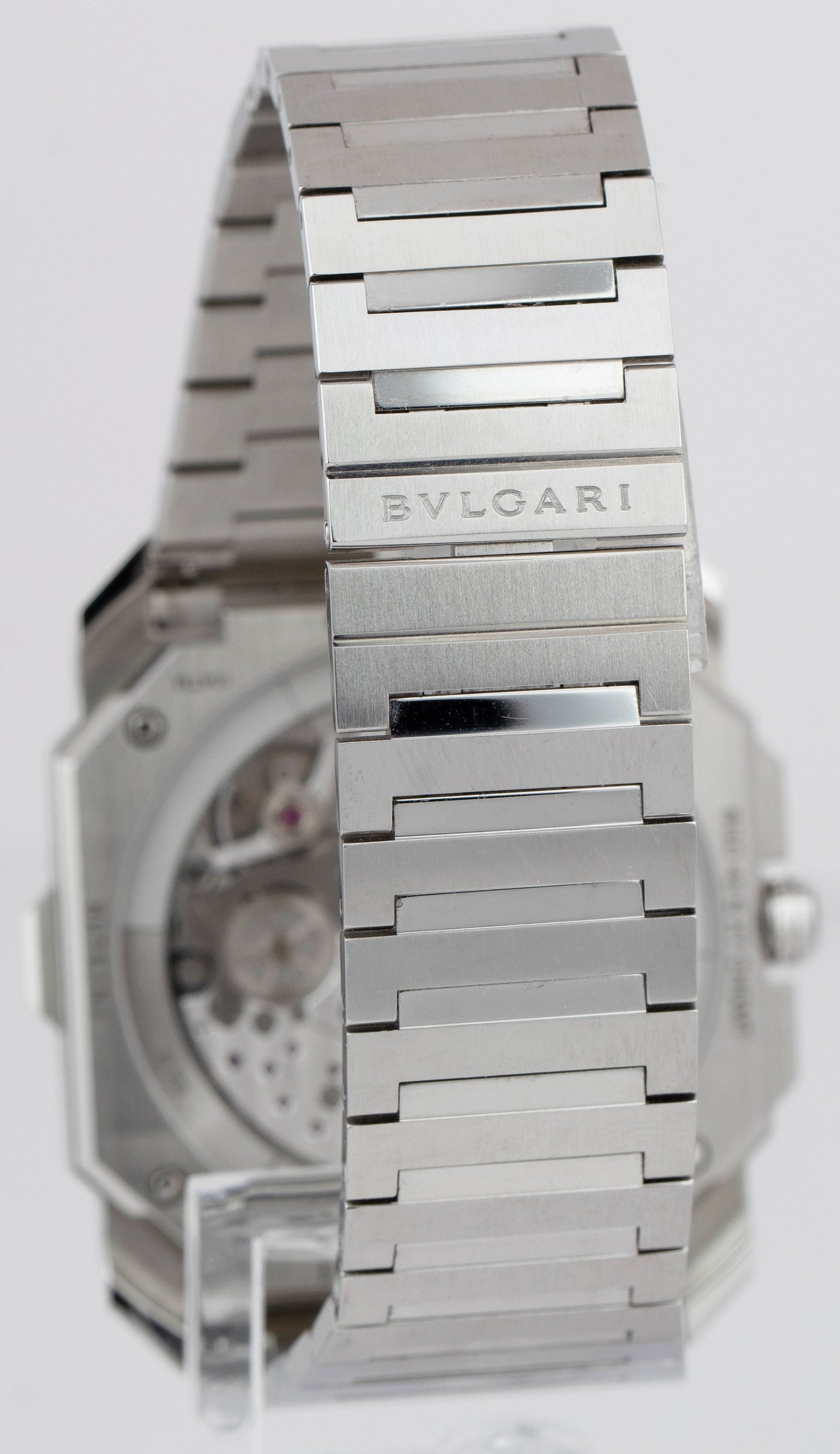 2021 BVLGARI Bulgari Octo Finissimo Steel 43mm Chronograph BLUE Watch 103467 B+P