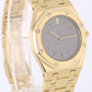 Audemars Piguet Royal Oak Quartz 18k Gold Gray Petite Tapisserie 30mm 56173BA