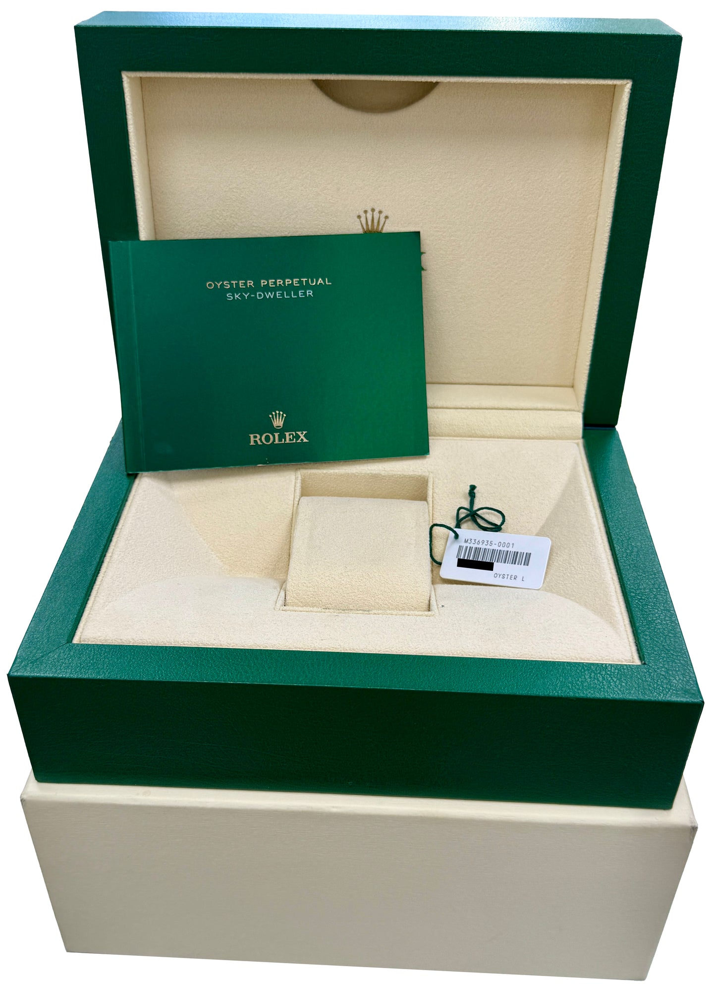 Rolex Sky-Dweller 18K Rose Gold BLUE GREEN 42mm Fluted Oyster Watch 336935 BOX
