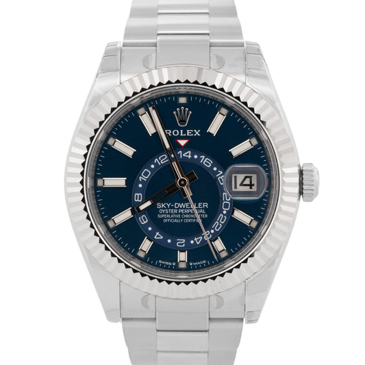 NEW 2025 PAPERS Rolex Sky-Dweller BLUE 42mm Stainless Oyster Watch 336934 BOX
