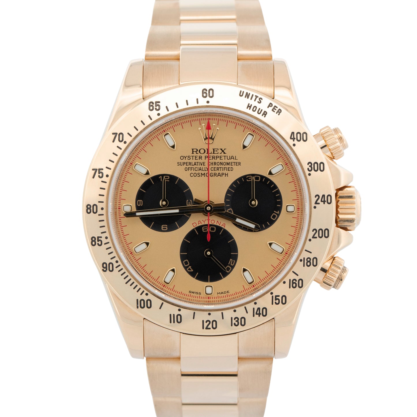 2013 PAPERS Rolex Daytona NEWMAN CHAMPAGNE 18K Yellow Gold 40mm 116528 Watch BOX