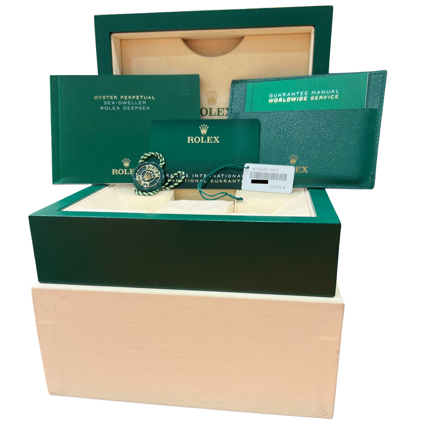 2021 PAPERS Rolex Sea-Dweller Red BLACK Stainless Steel 43mm 126600 Watch BOX