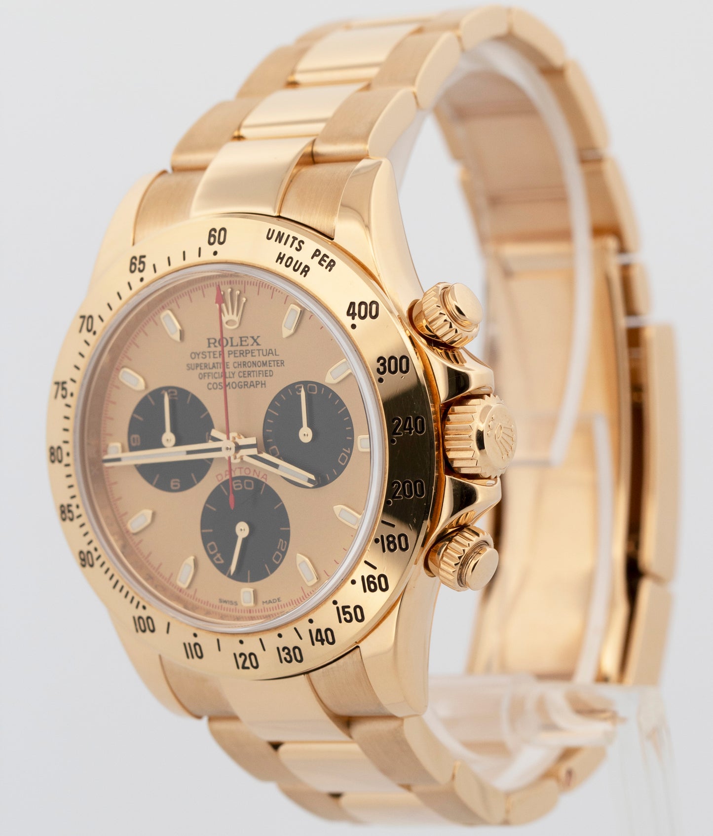 2013 PAPERS Rolex Daytona NEWMAN CHAMPAGNE 18K Yellow Gold 40mm 116528 Watch BOX