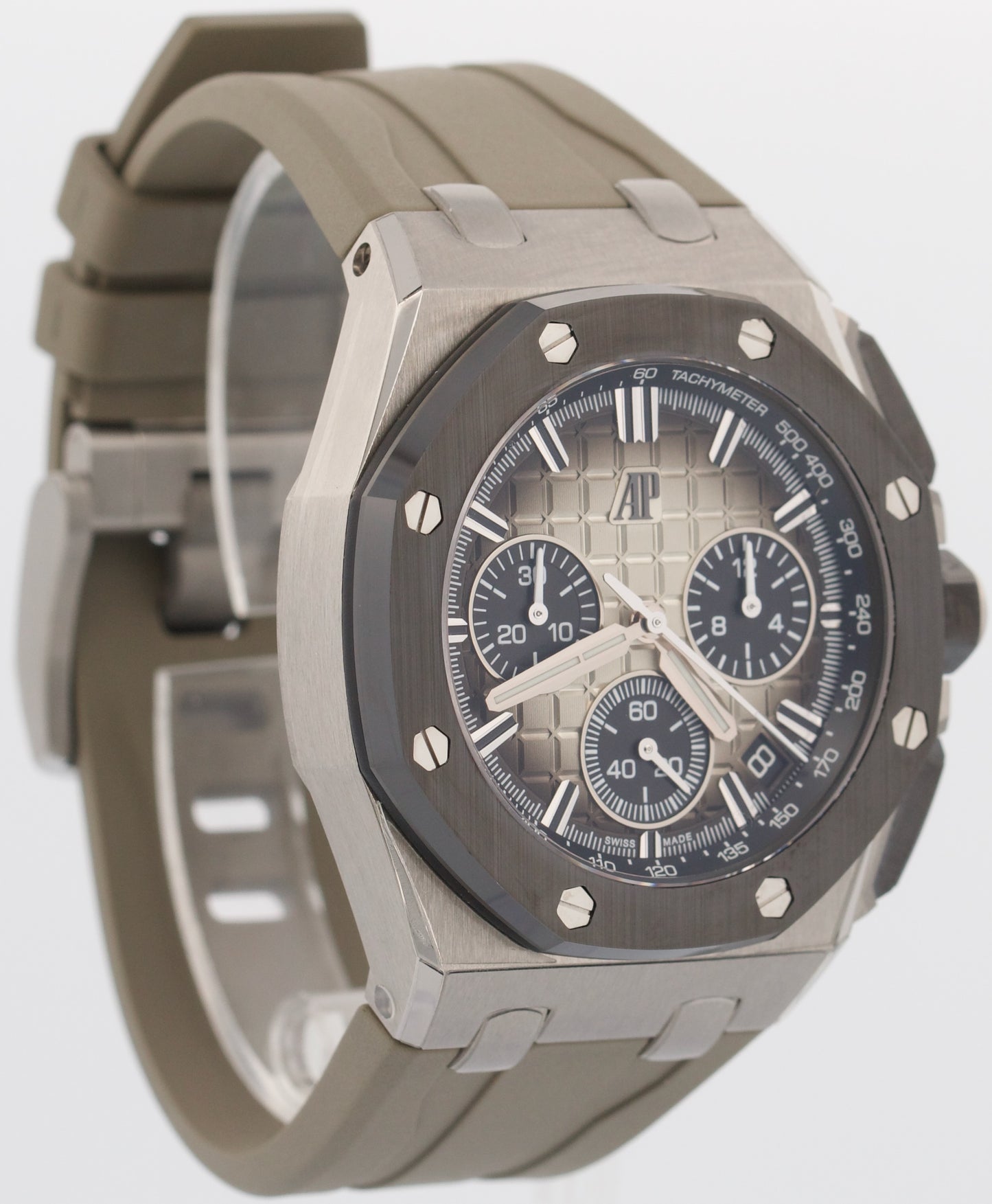 2025 SERVICE PAPERS Audemars Piguet Royal Oak Offshore TAUPE 43mm 26420SO BOX