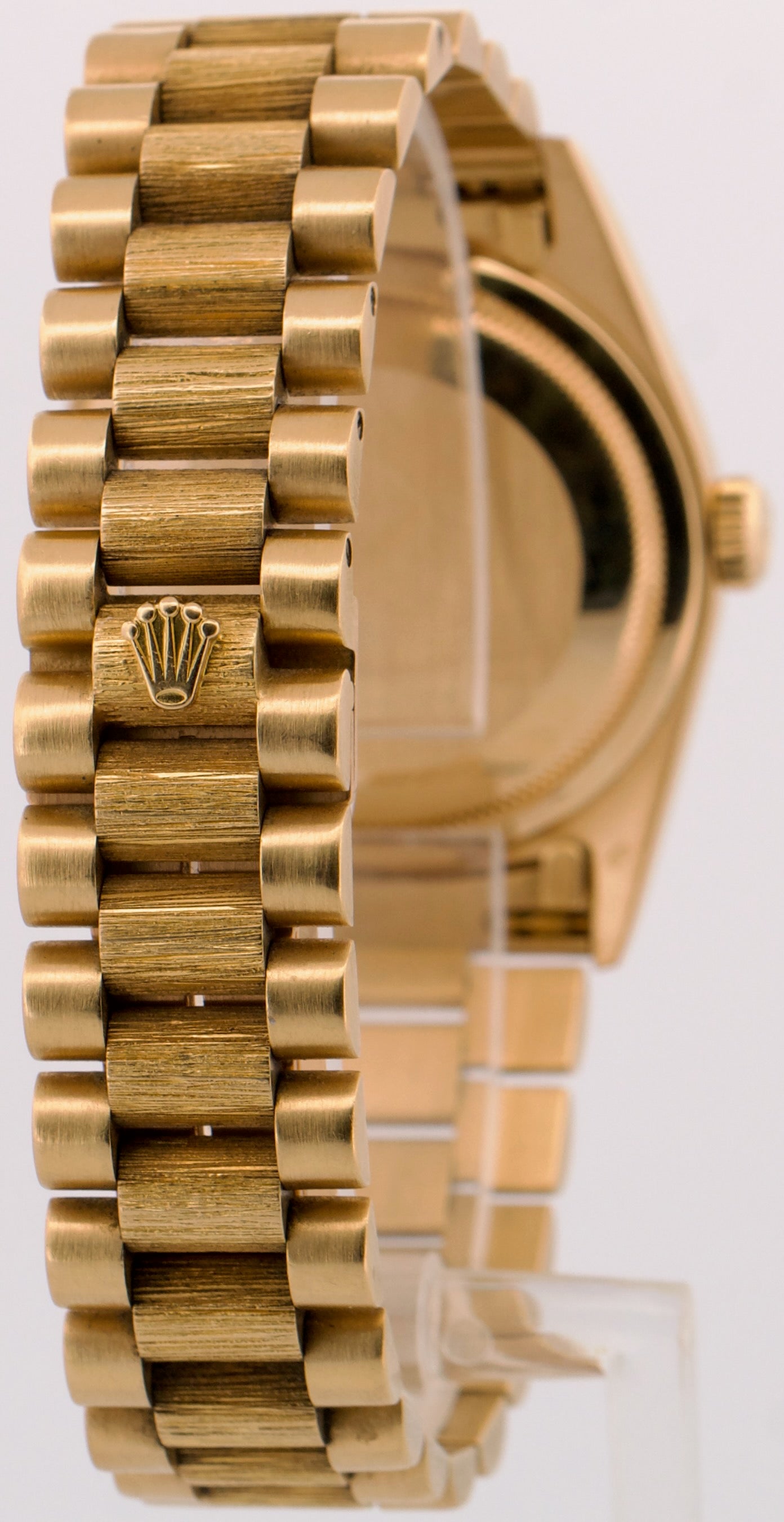 1991 Rolex Day-Date President 36mm BLUE DIAMOND 18K Yellow Gold BARK Watch 18248