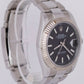 NEW PAPERS Rolex DateJust Black 41mm 18K Fluted Steel Oyster Watch 126334 BOX