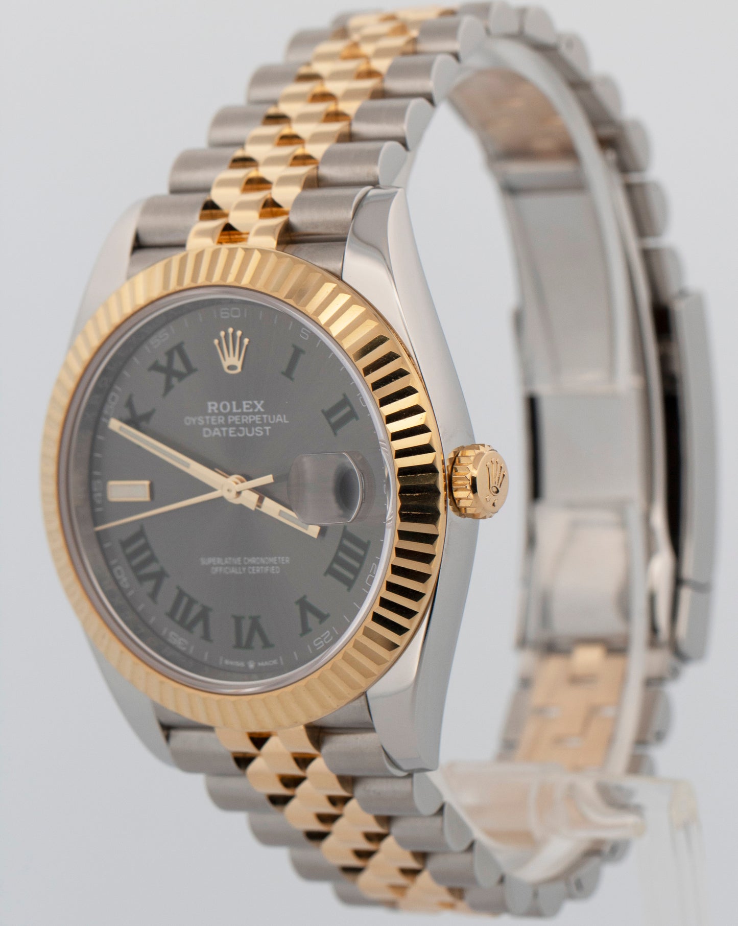 Rolex DateJust 41 Two-Tone Gold Wimbledon Rhodium Jubilee 41mm 126333 Watch