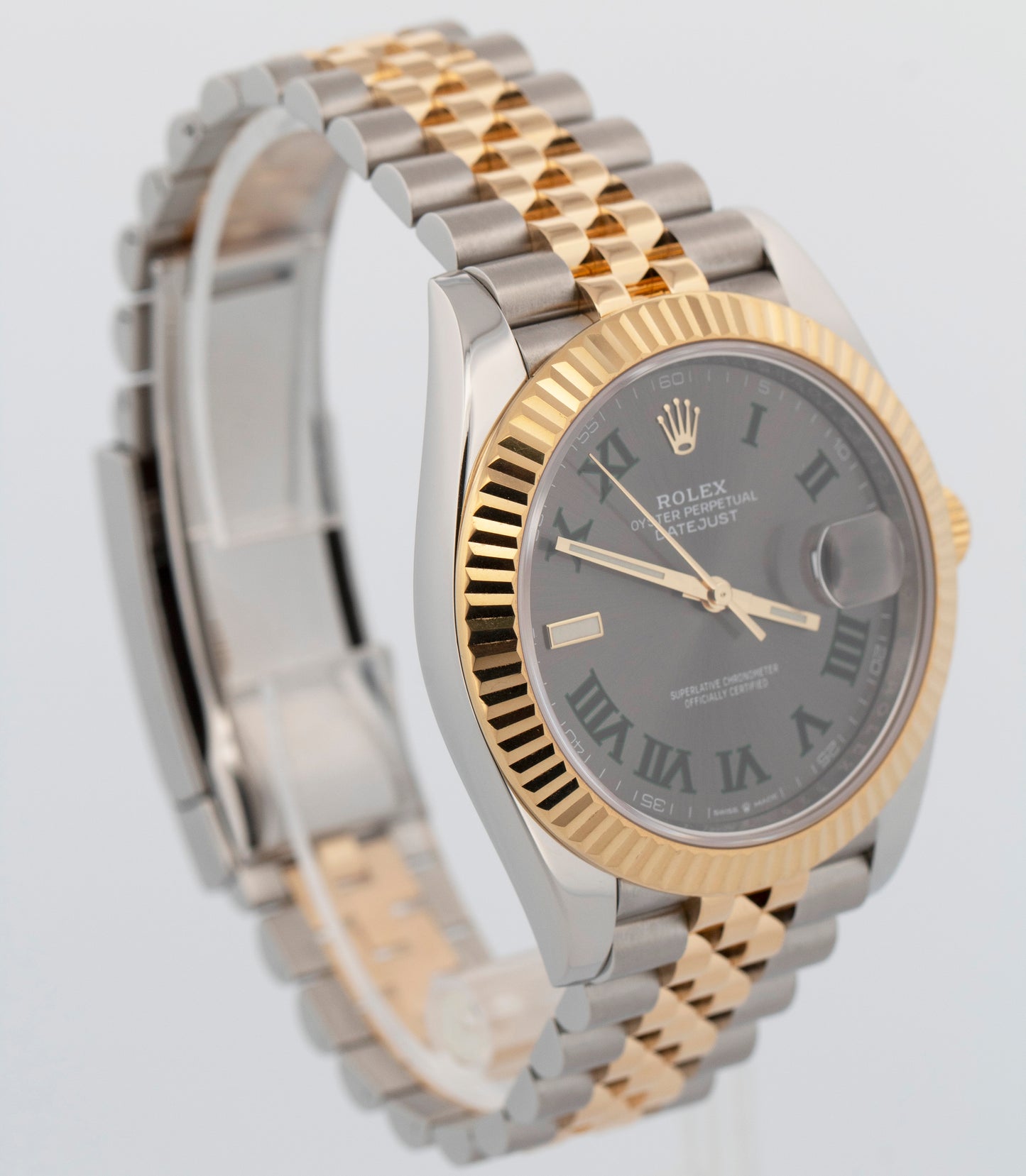 Rolex DateJust 41 Two-Tone Gold Wimbledon Rhodium Jubilee 41mm 126333 Watch
