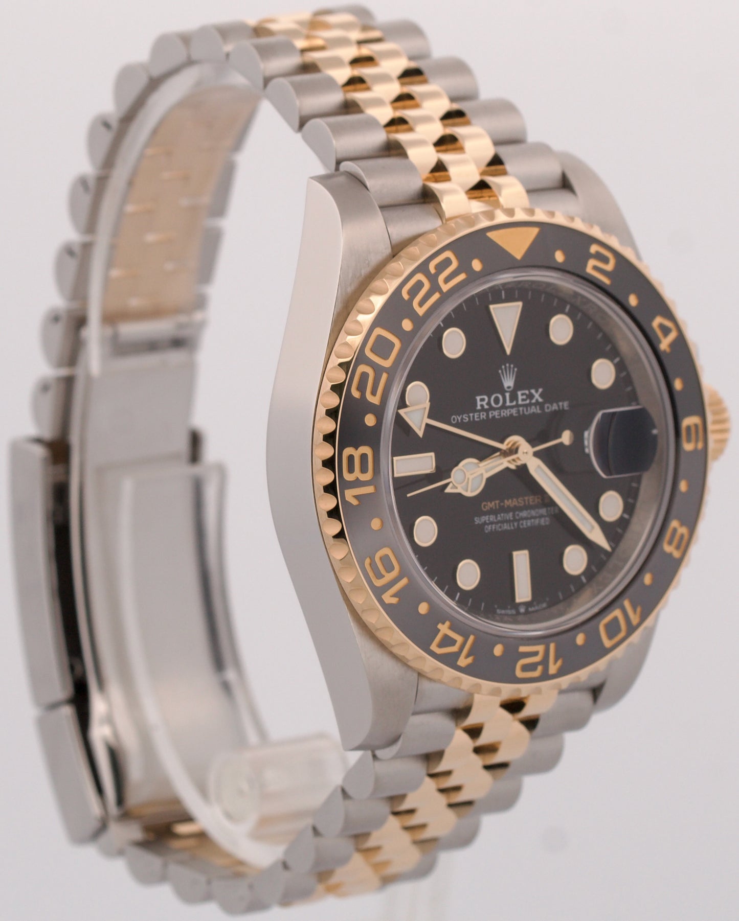 2025 PAPERS Rolex GMT-Master II Two-Tone 18K Gold 40mm JUBILEE 126713 GRNR BOX