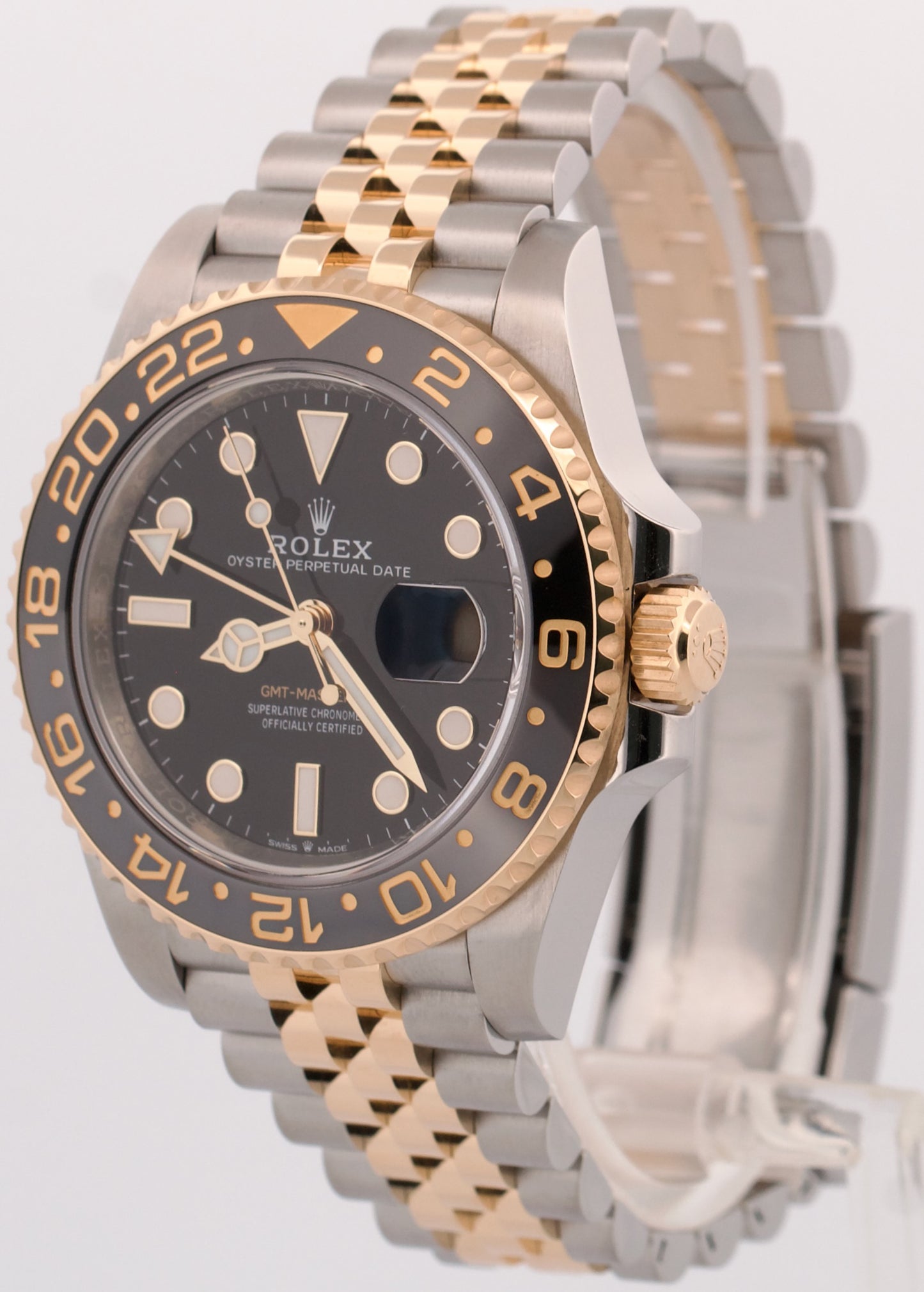 2025 PAPERS Rolex GMT-Master II Two-Tone 18K Gold 40mm JUBILEE 126713 GRNR BOX