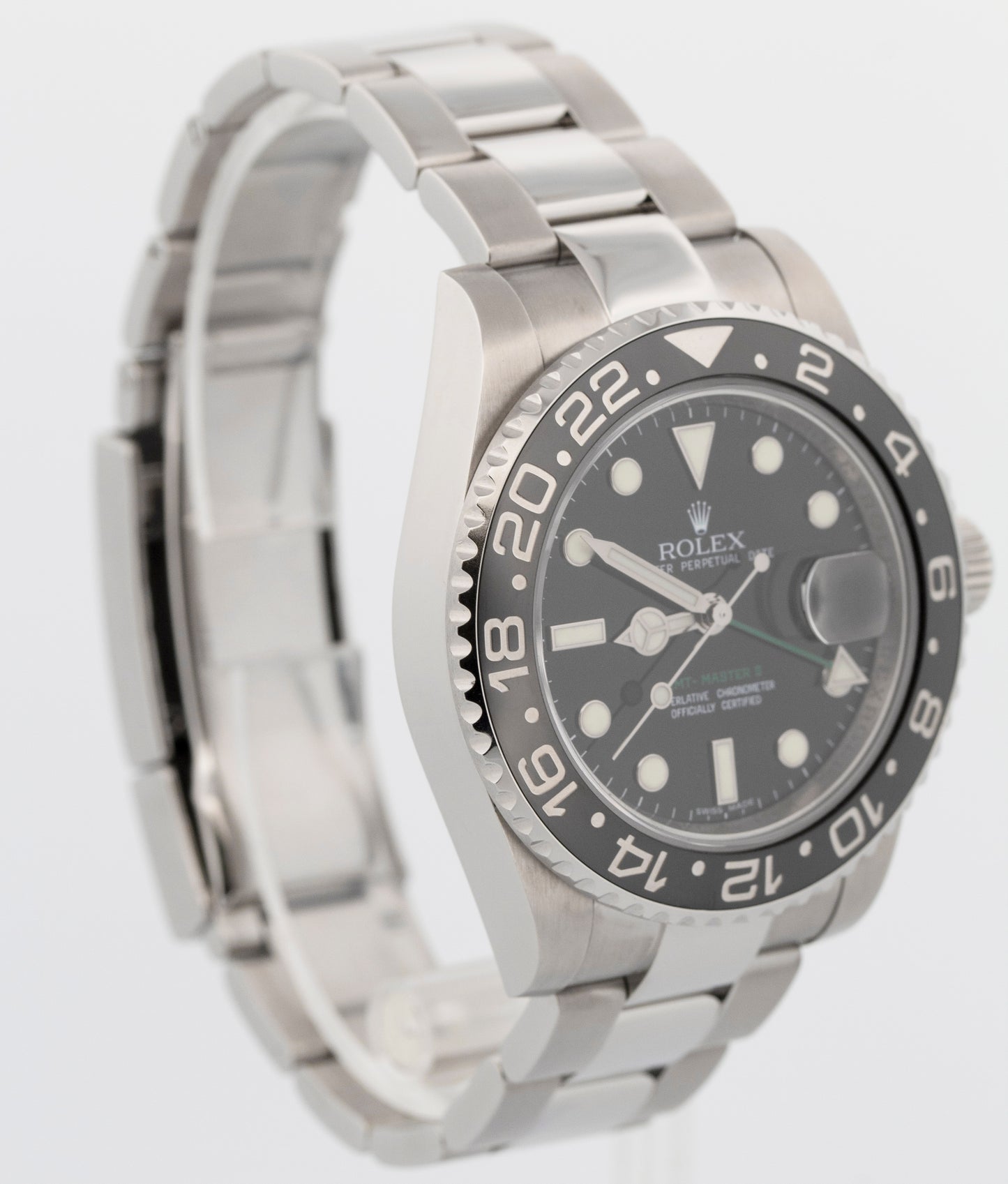 Rolex GMT-Master II BLACK Stainless Steel 40mm Oyster Date 116710 LN Watch