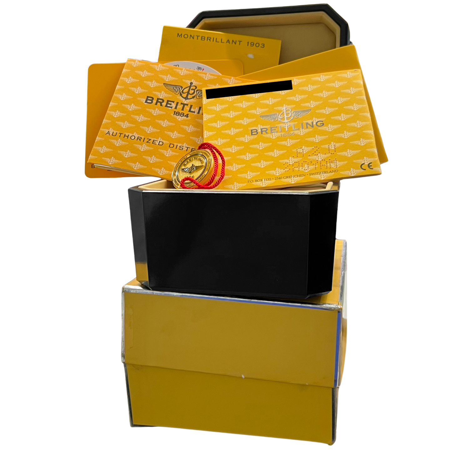 PAPERS Breitling Navitimer Montbrillant BLACK Steel 42mm A35330 Watch BOX