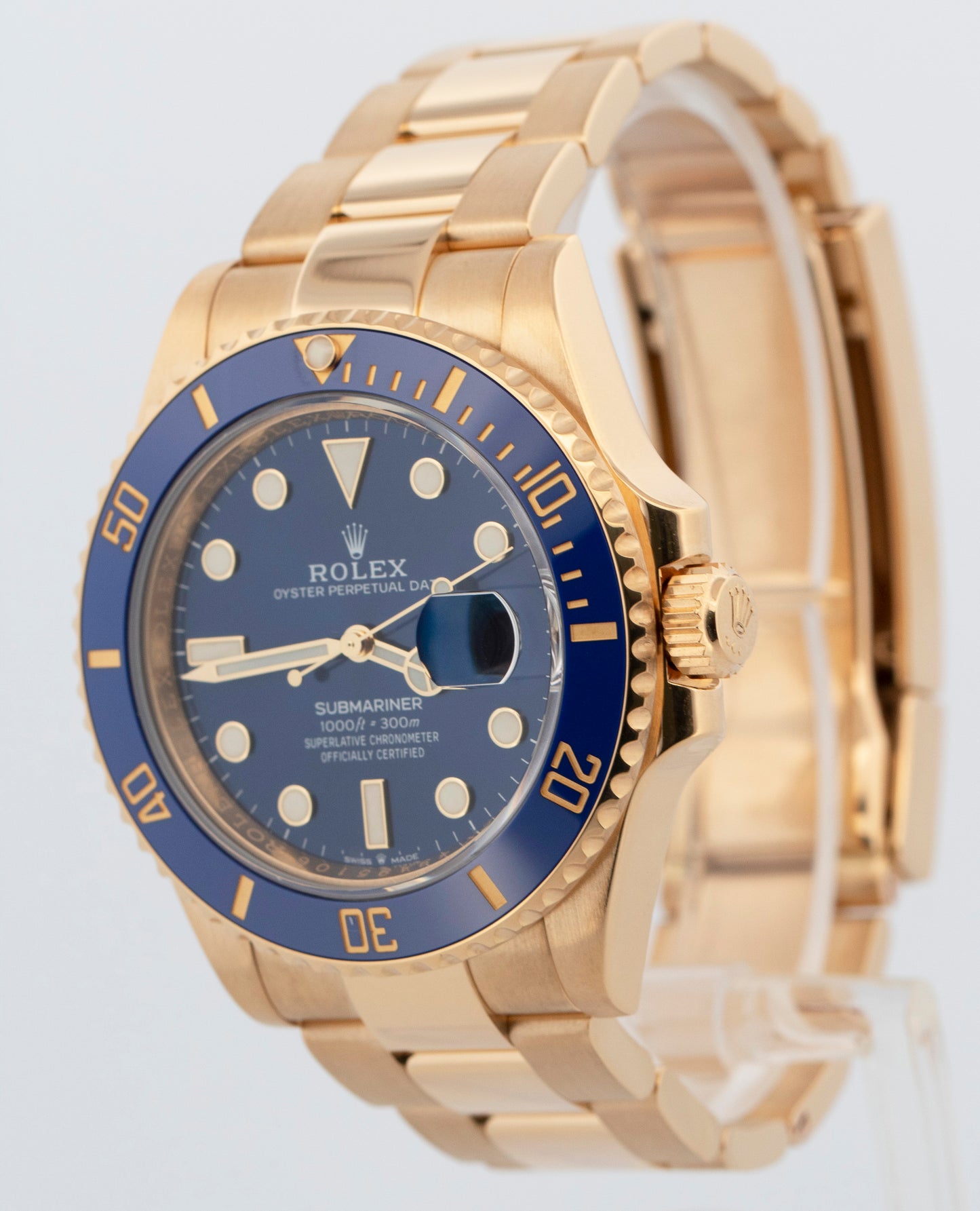 2023 PAPERS Rolex Submariner Date BLUE 18K Yellow Gold 41mm 126618 LB Watch BOX