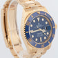 2023 PAPERS Rolex Submariner Date BLUE 18K Yellow Gold 41mm 126618 LB Watch BOX