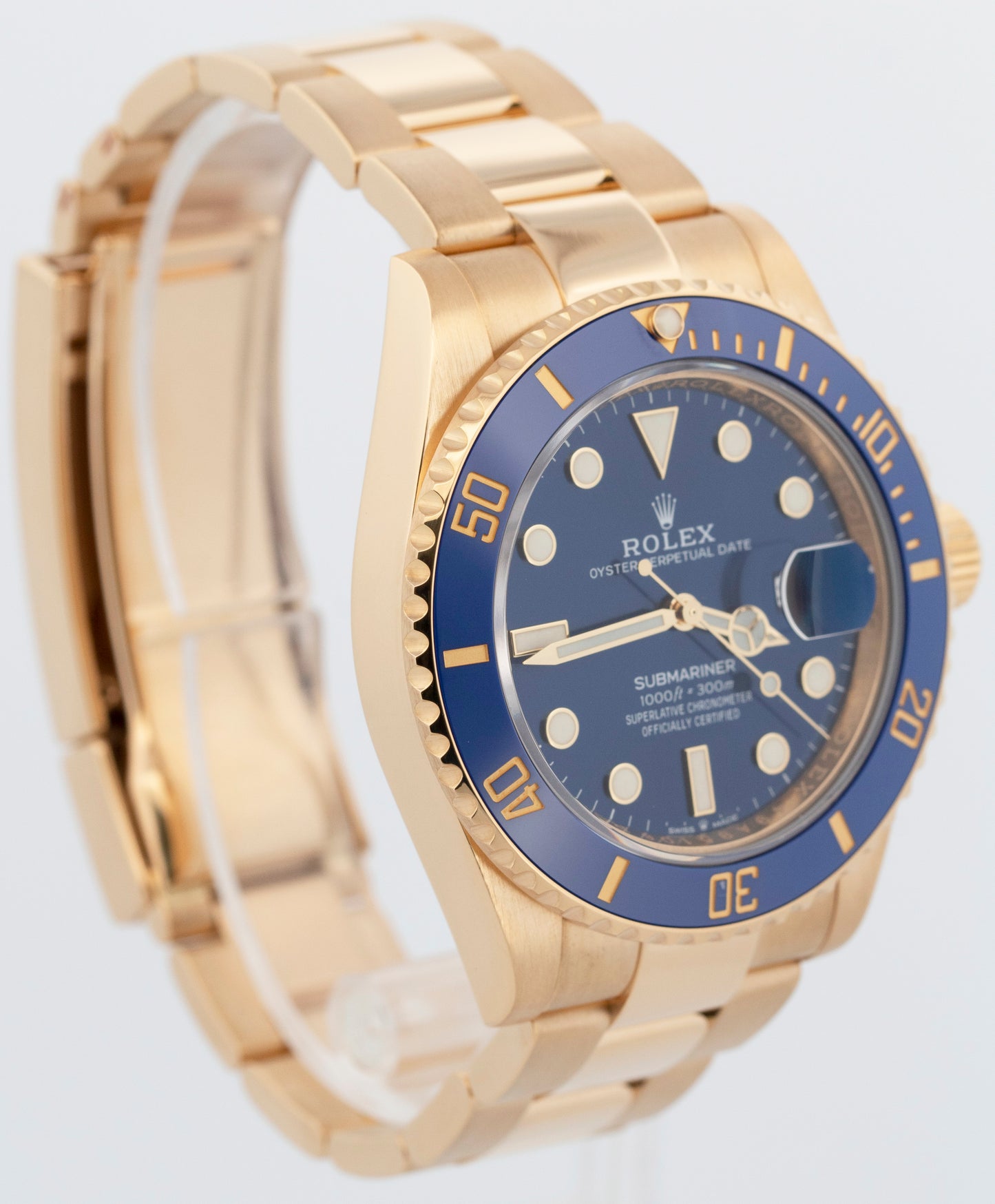 2023 PAPERS Rolex Submariner Date BLUE 18K Yellow Gold 41mm 126618 LB Watch BOX