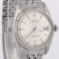 VINTAGE Rolex DateJust 36mm SILVER Stainess Steel 18K Gold Fluted JUBILEE 1601