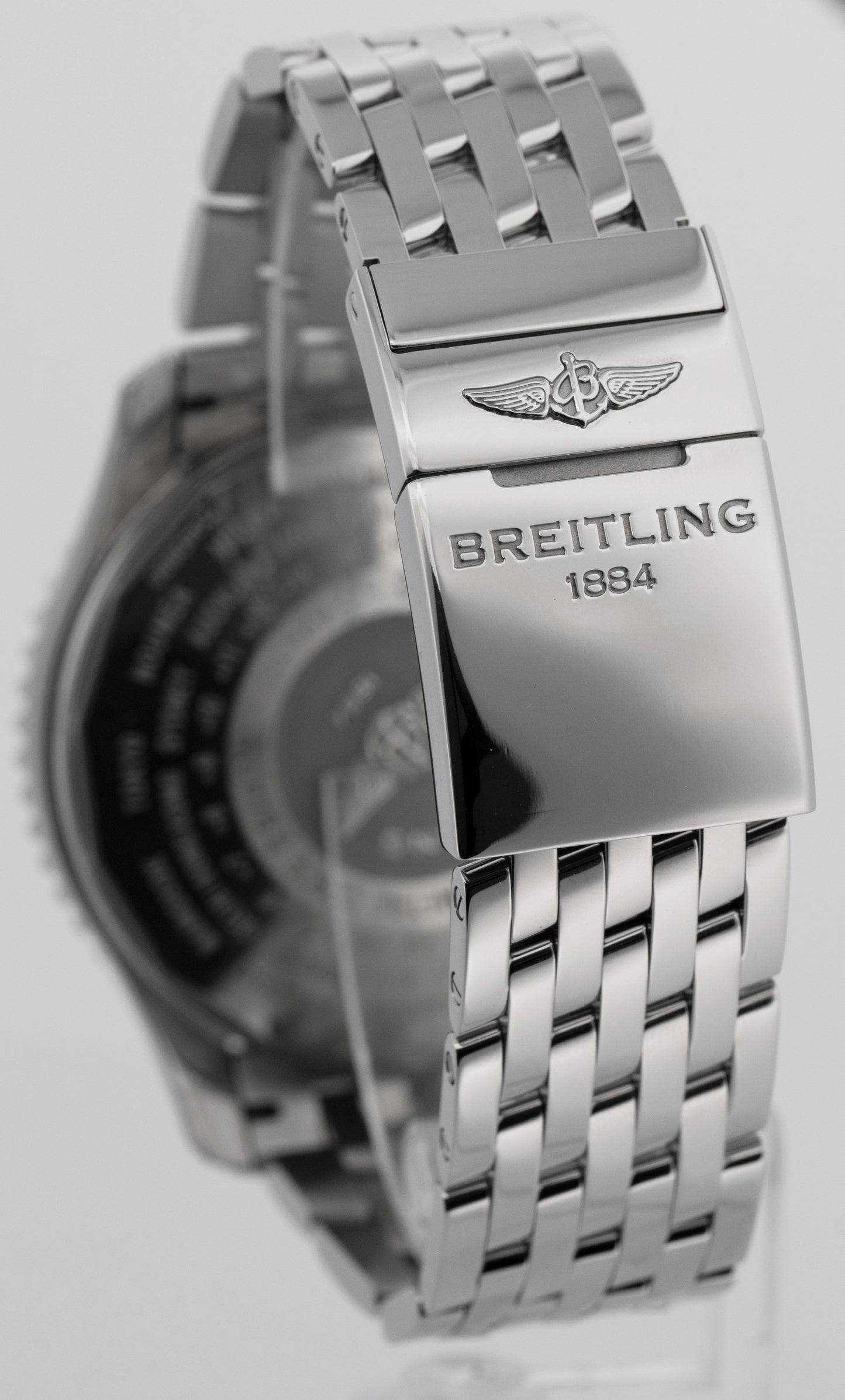 2018 PAPERS Breitling Navitimer BLUE Stainless Steel 46mm A24322 Watch BOX