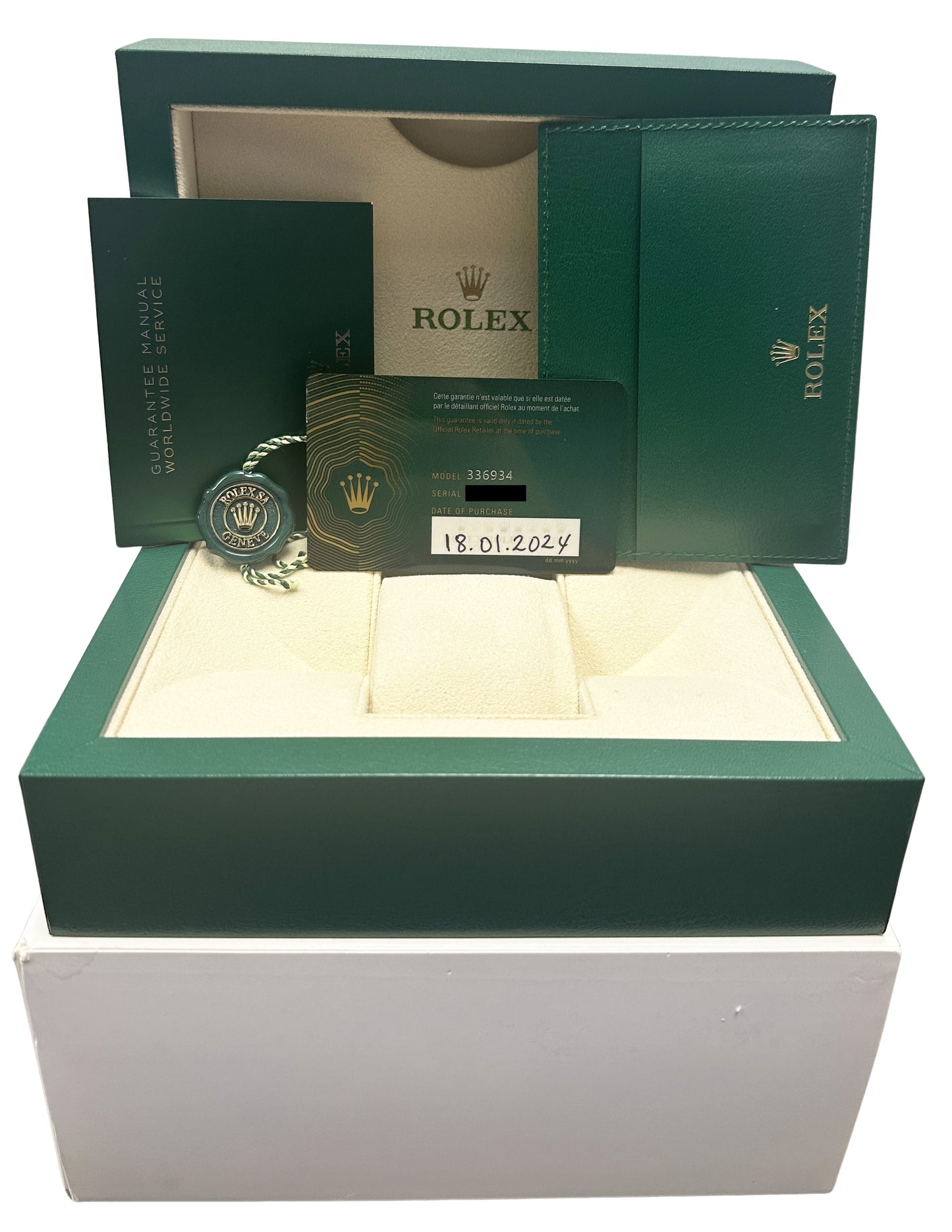 2024 PAPERS Rolex Sky-Dweller 18k Fluted Steel Blue 42mm 336934 Oyster Watch BOX