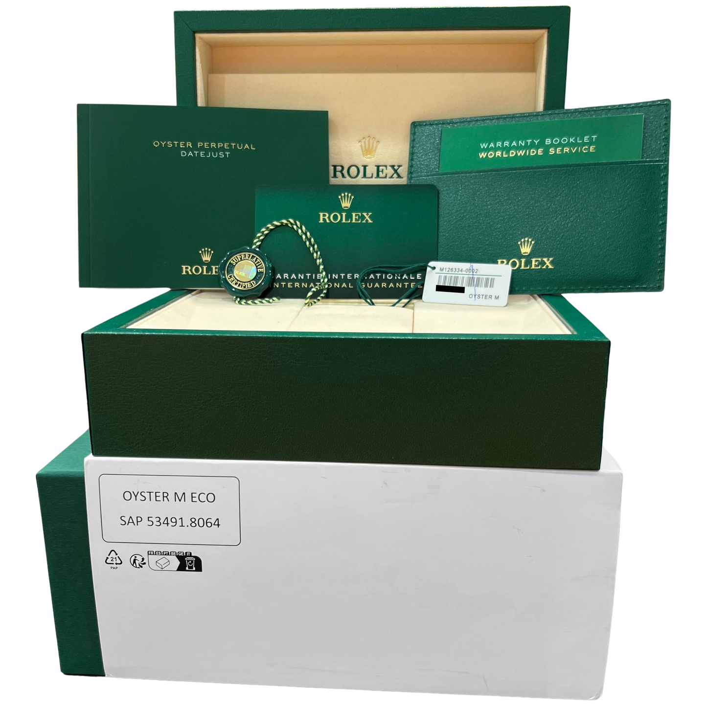 2025 PAPERS Rolex DateJust 41 BLUE Stainless Steel 41mm Jubilee 126334 Watch BOX