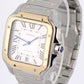 Cartier Santos Two-Tone 18k Yellow Gold Steel White Roman 39.8mm 4072 Watch