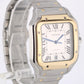 Cartier Santos Two-Tone 18k Yellow Gold Steel White Roman 39.8mm 4072 Watch