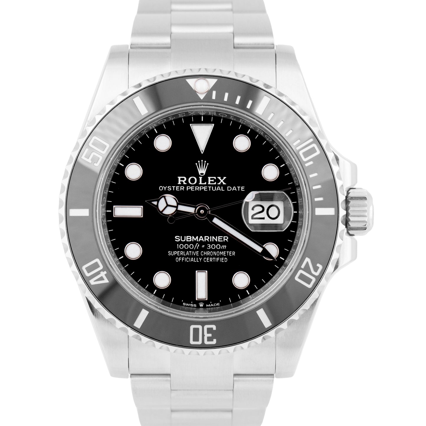 MINT 2022 Rolex Submariner 41mm Date Black Ceramic Stainless Watch 126610 LN