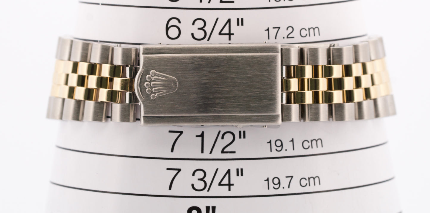 VINTAGE Rolex DateJust 36mm CHAMPAGNE Turn-O-Graph JUBILEE Steel 18K Gold 1625