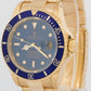 MINT 1993 Rolex Submariner Date BLUE 18K Yellow Gold 40mm Watch 16618 Watch