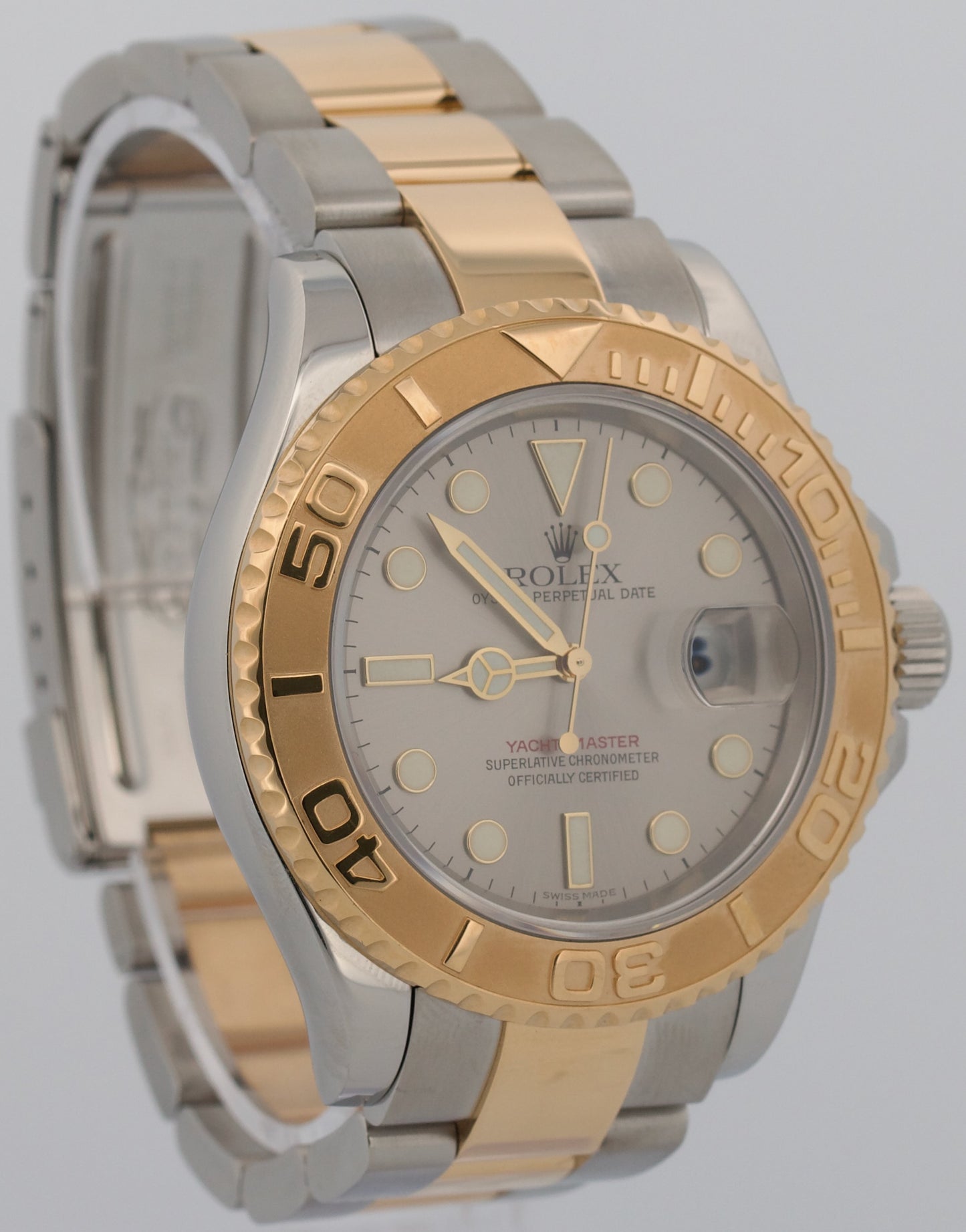 Rolex Yacht-Master 40mm SLATE Gray Two-Tone 18K Yellow Gold Steel 16623 Watch