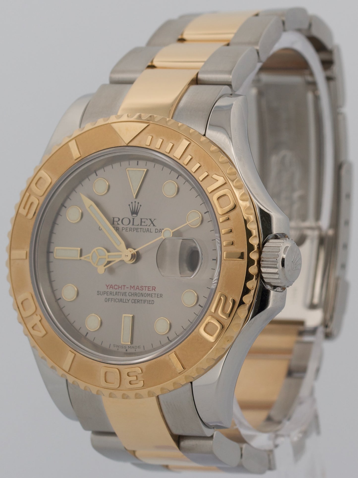 Rolex Yacht-Master 40mm SLATE Gray Two-Tone 18K Yellow Gold Steel 16623 Watch