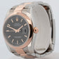 Rolex DateJust BLACK Two-Tone Rose Gold Stainless Steel 36mm 116201 Watch