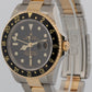 PAPERS Rolex GMT-Master II BLACK 18K Gold Two Tone OYSTER 40mm 16713 Watch BOX