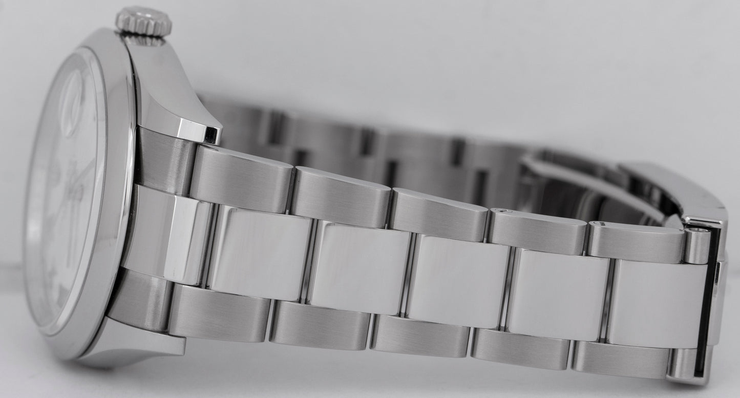 PAPERS Rolex DateJust 36mm WHITE ROMAN Stainless Steel Oyster 126200 Watch BOX