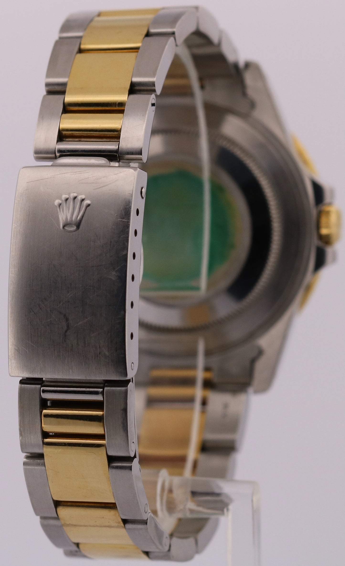 UNPOLISHED Rolex GMT-Master II ROOT BEER 18K Gold Steel Brown OYSTER Watch 16713