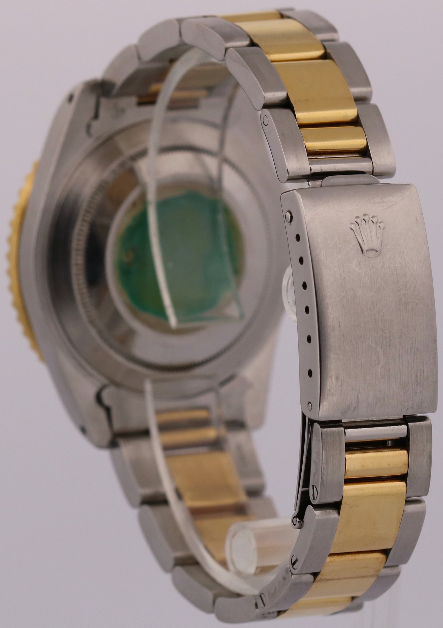 UNPOLISHED Rolex GMT-Master II ROOT BEER 18K Gold Steel Brown OYSTER Watch 16713