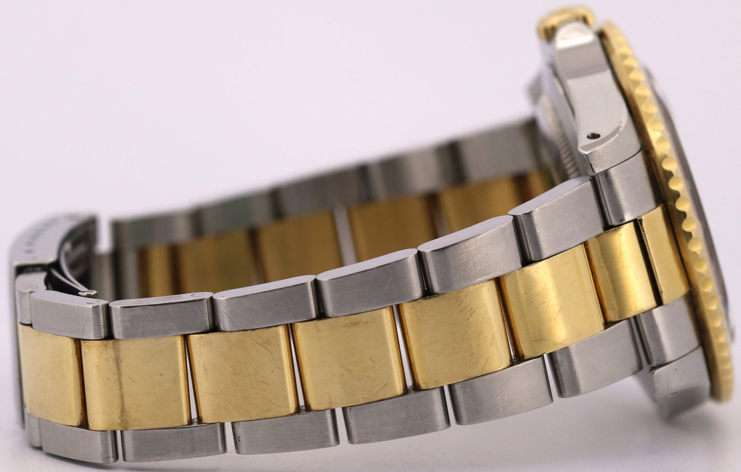 UNPOLISHED Rolex GMT-Master II ROOT BEER 18K Gold Steel Brown OYSTER Watch 16713