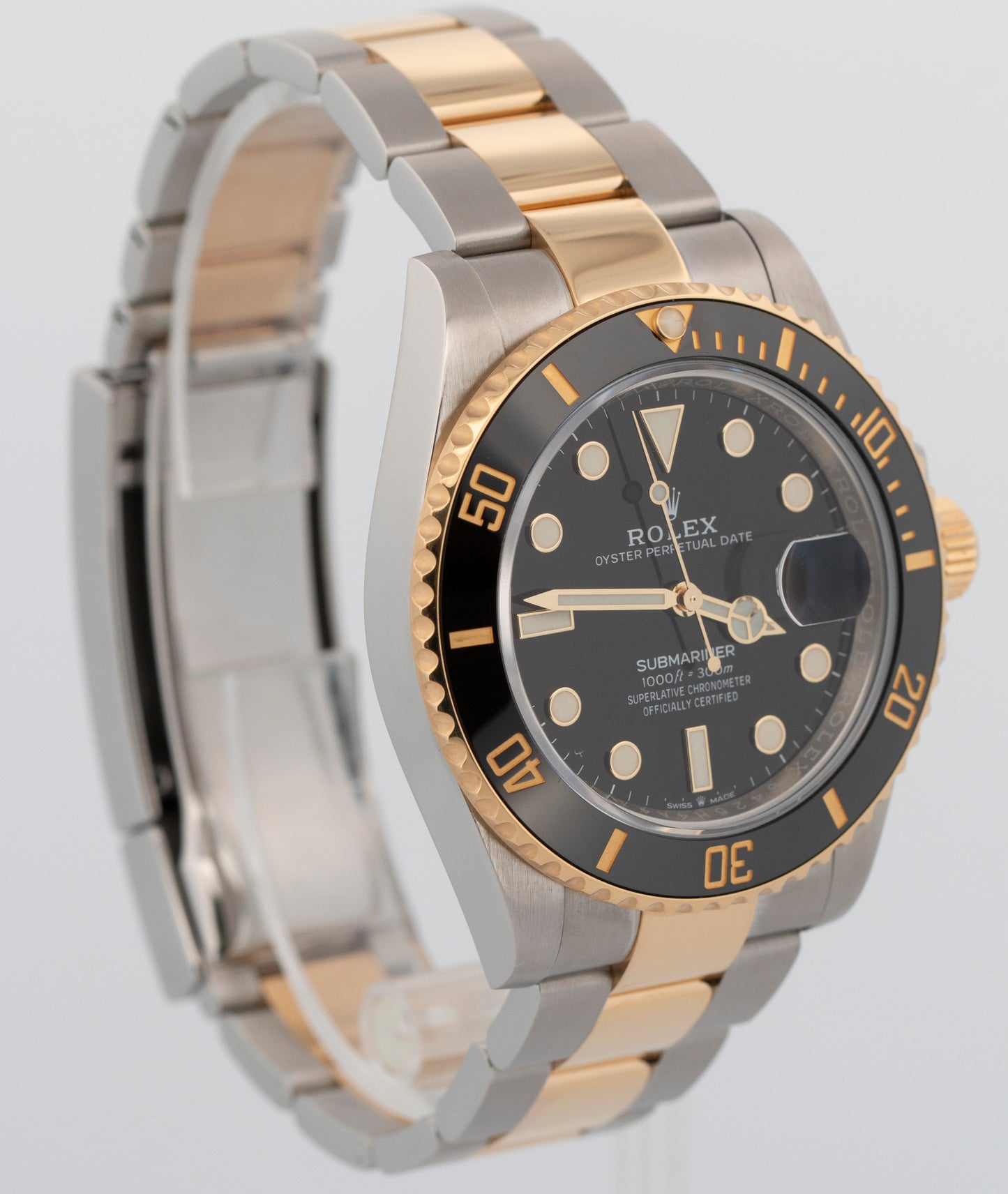 2023 PAPERS Rolex Submariner Date BLACK Two-Tone Gold 41mm 126613 LN Watch BOX