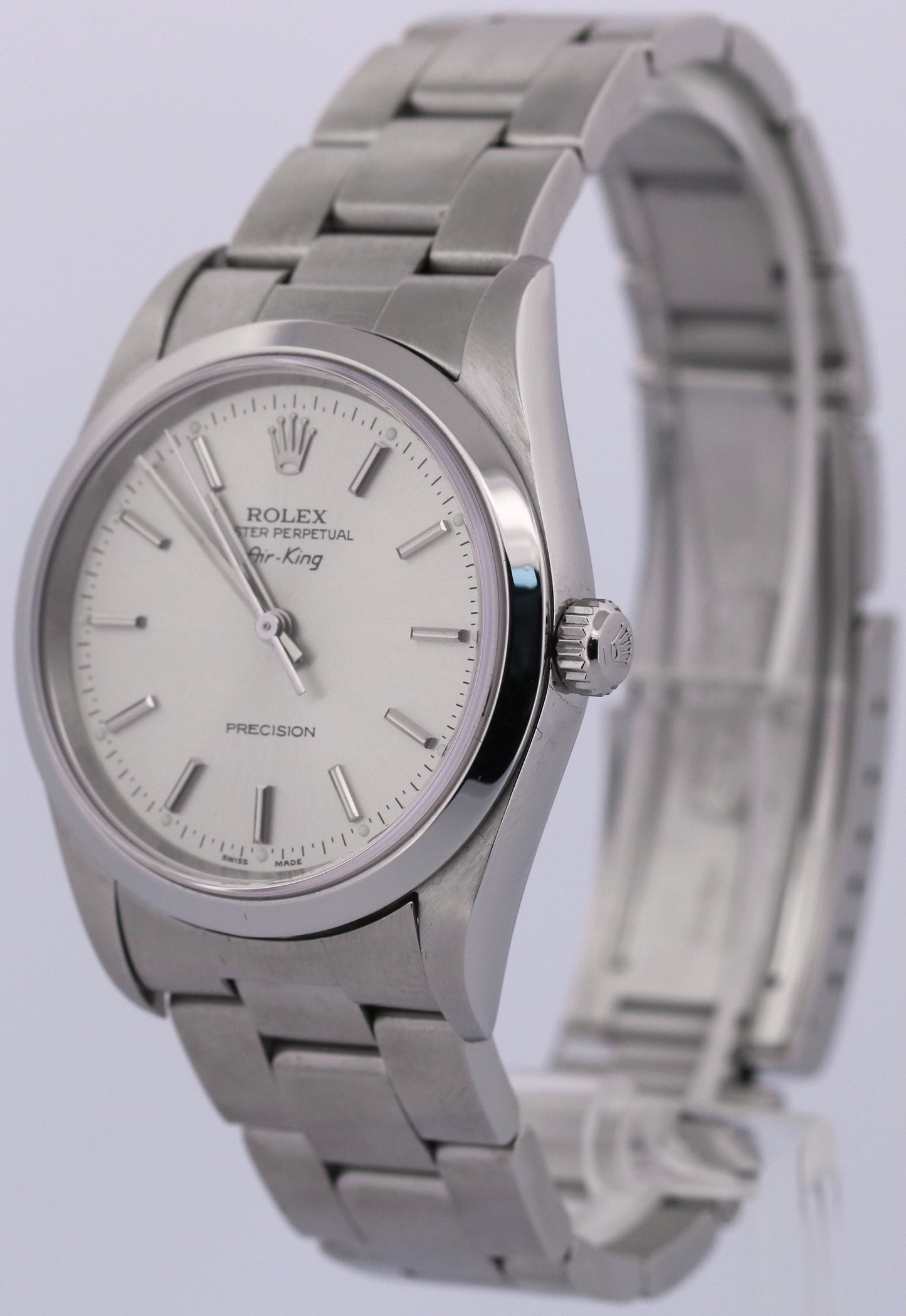 Rolex Oyster Perpetual Air-King SILVER Stainless Steel OYSTER 34mm 14000M Watch