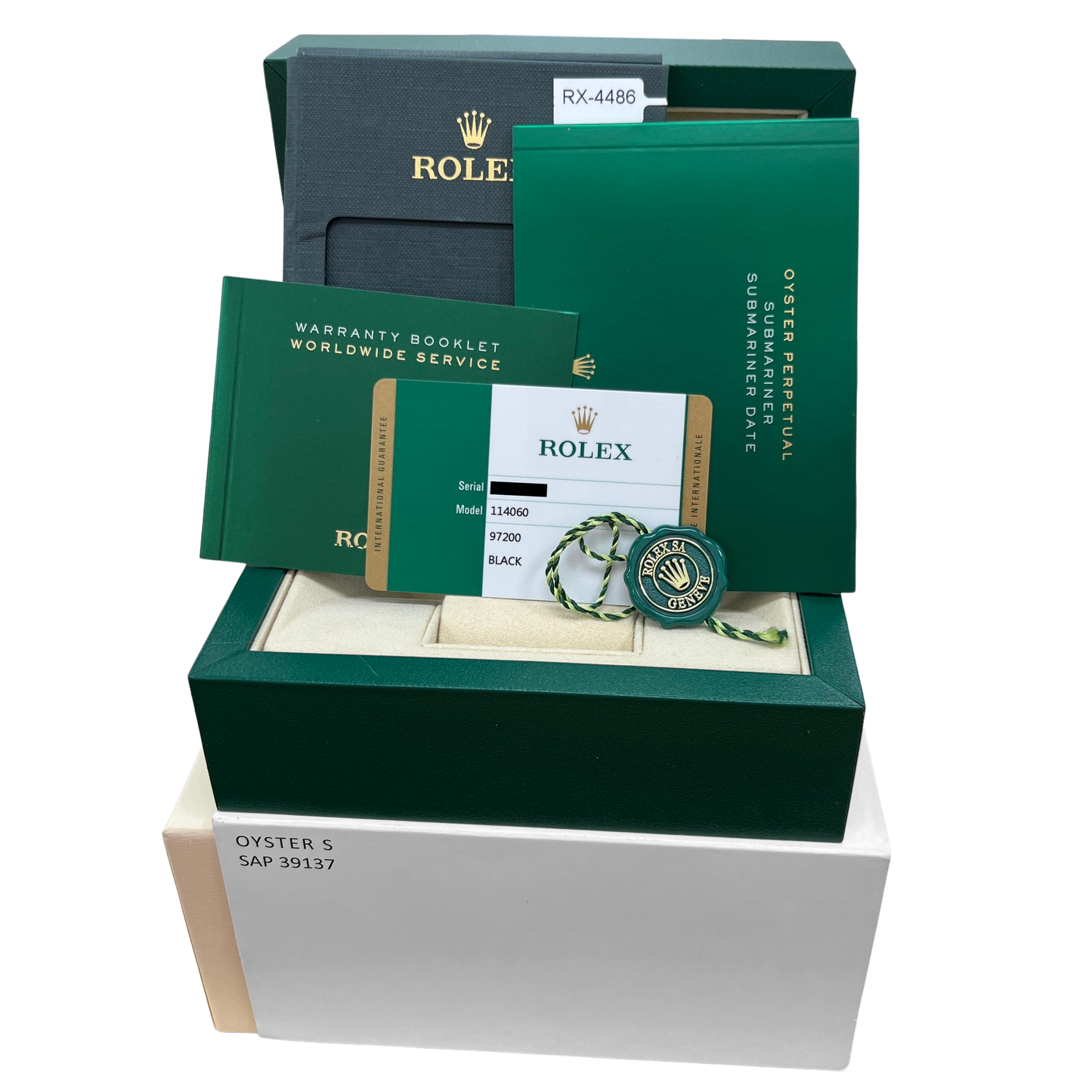 STICKERED PAPERS Rolex Submariner No-Date 40mm BLACK Steel 114060 LN BOX