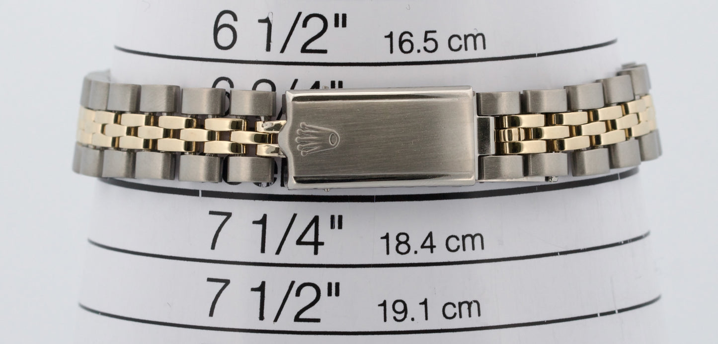 Ladies Rolex DateJust 26mm MOP DIAMOND 18K Yellow Gold Steel JUBILEE 6917 Watch