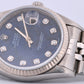 Rolex DateJust 36mm FACTORY SODALITE DIAMOND Blue 18K Gold Steel JUBILEE 16234