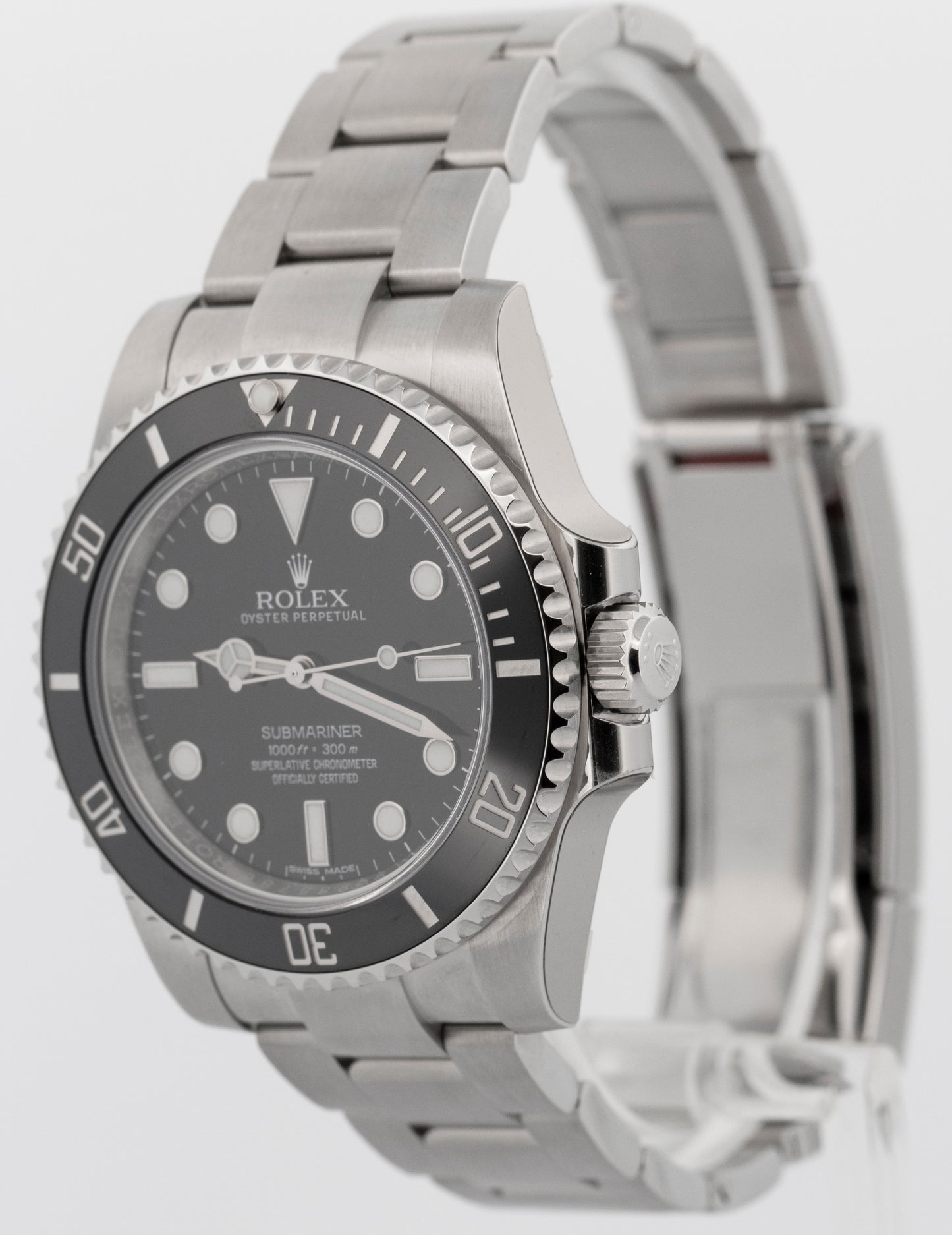 STICKERED PAPERS Rolex Submariner No-Date 40mm BLACK Steel 114060 LN BOX