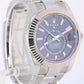 2024 PAPERS Rolex Sky-Dweller 18k Fluted Steel Blue 42mm 336934 Oyster Watch BOX