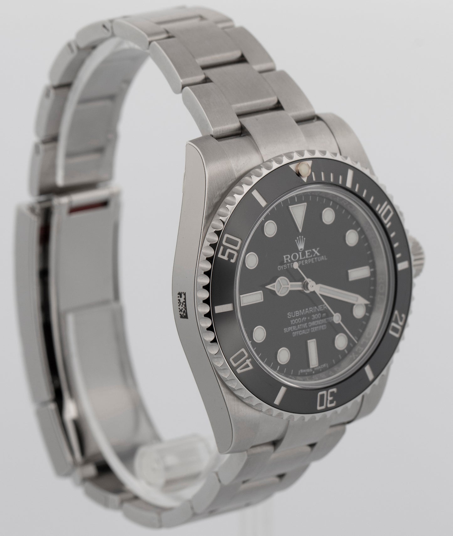 STICKERED PAPERS Rolex Submariner No-Date 40mm BLACK Steel 114060 LN BOX