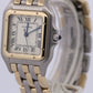 Ladies Cartier Panthere Midsize IVORY 18K Gold Steel THREE ROW 27mm Quartz 83949
