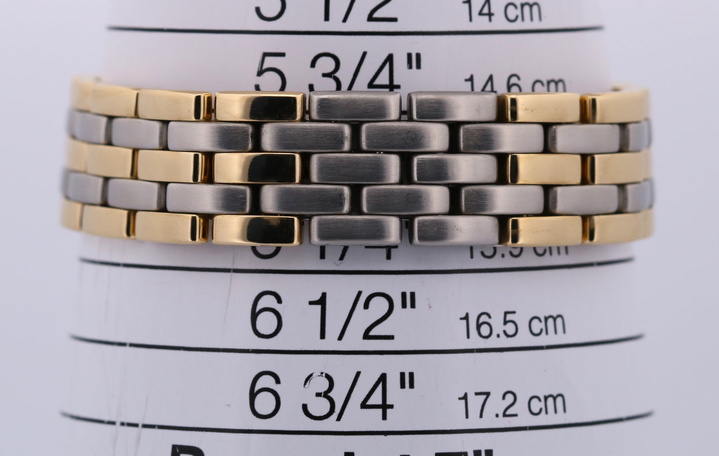 Ladies Cartier Panthere Midsize IVORY 18K Gold Steel THREE ROW 27mm Quartz 83949