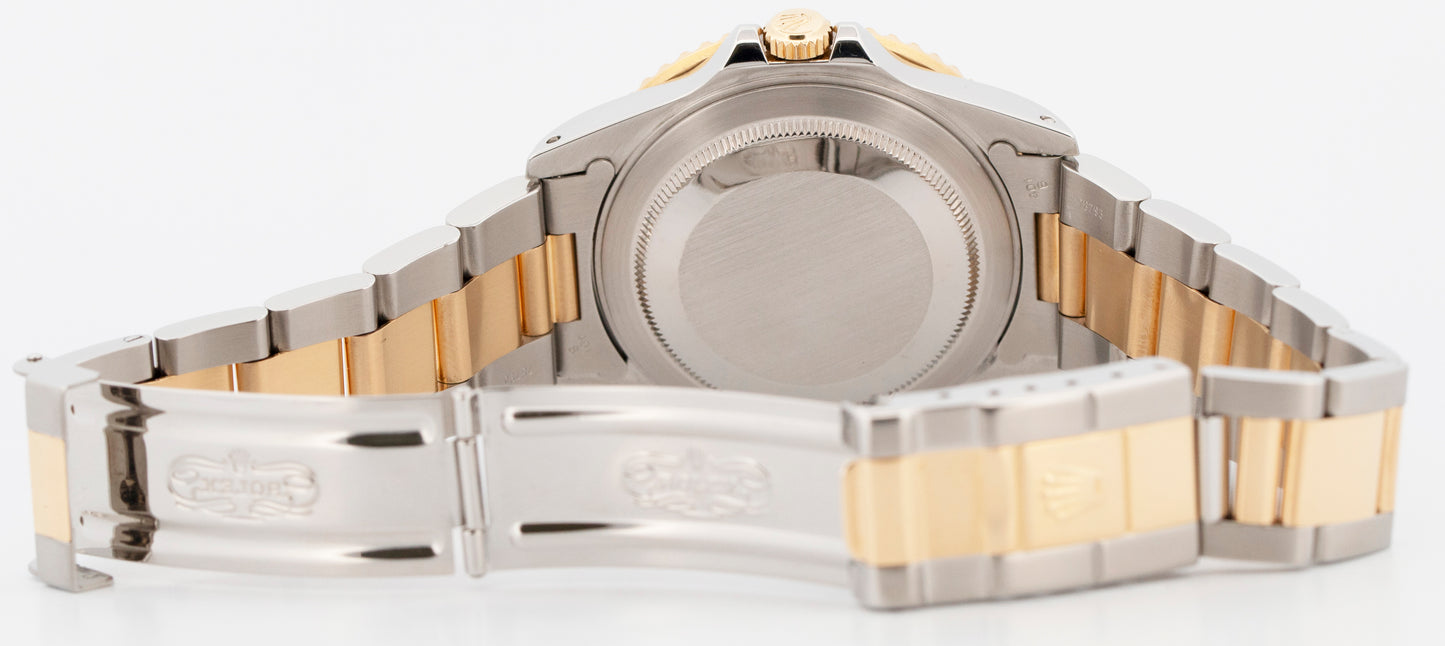 Rolex GMT-Master II ROOT BEER Two-Tone Yellow Gold Steel 40mm 16713 Watch