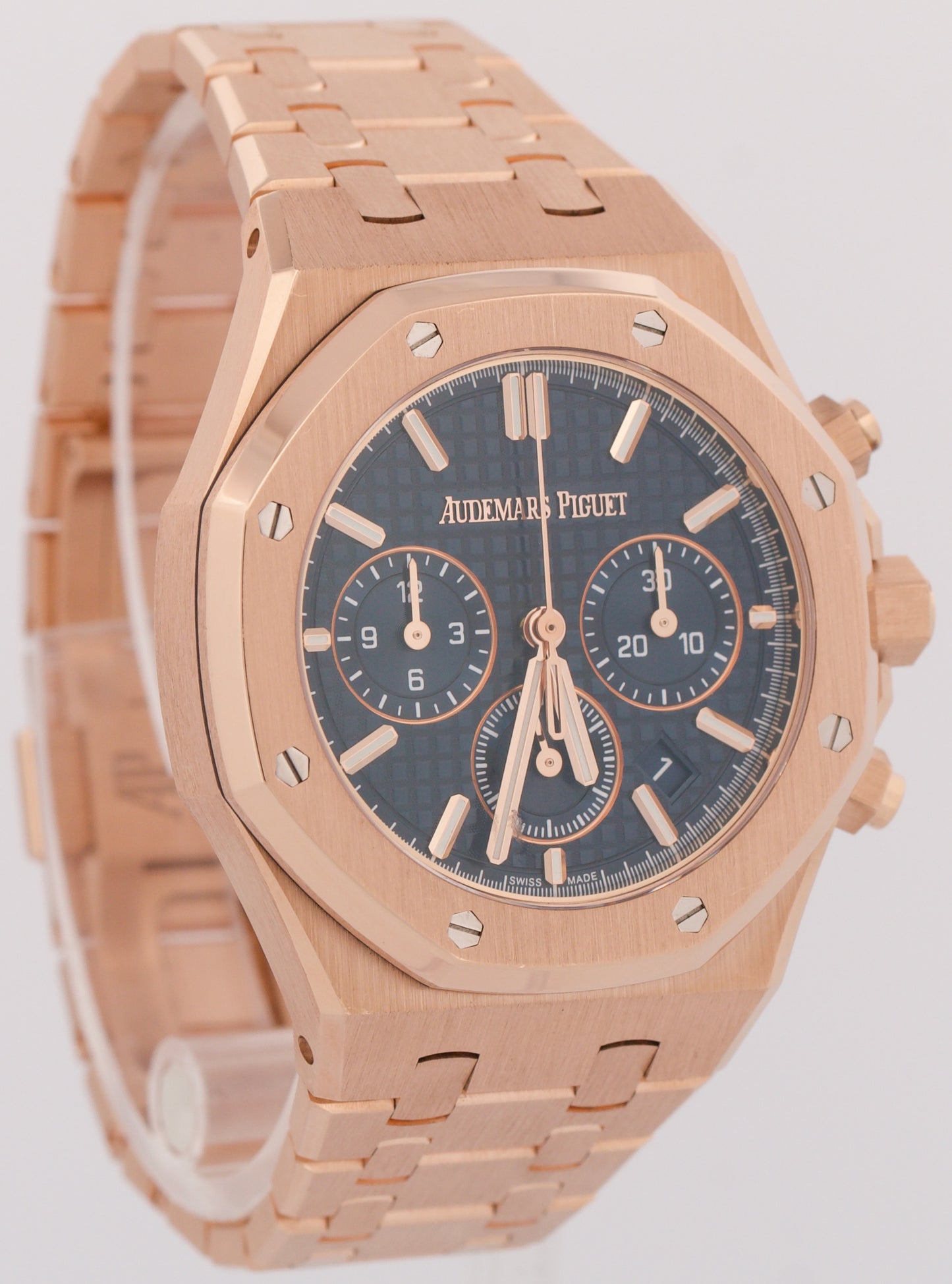 PAPERS Audemars Piguet Royal Oak BLUE 38mm 18K Gold 26715OR.OO.1356OR.01 BOX